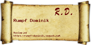 Rumpf Dominik névjegykártya